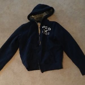 Blue heavy Hollister hoody